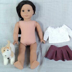 2014 AMERICAN GIRL TAN DOLL BROWN STRAIGHT HAIR BROWN EYES